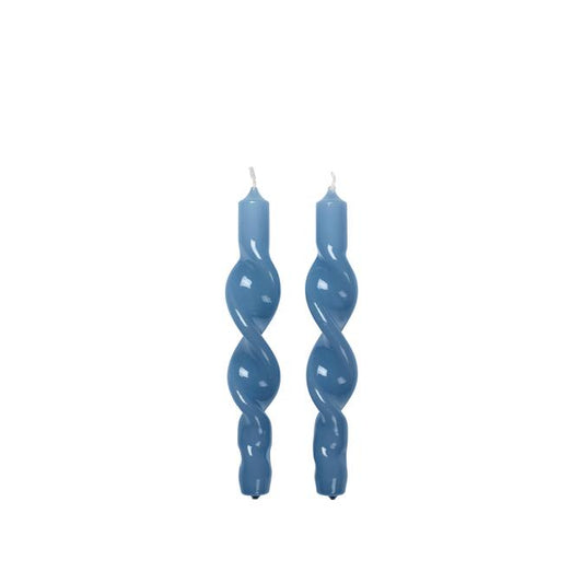 TWIST TAPER Glossy Candle Dusty Blue