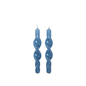 TWIST TAPER Glossy Candle Dusty Blue