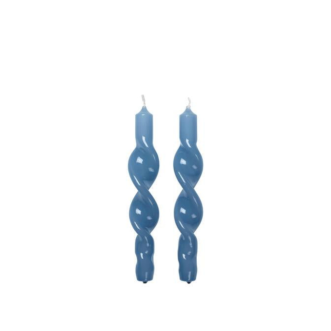TWIST TAPER Glossy Candle Dusty Blue