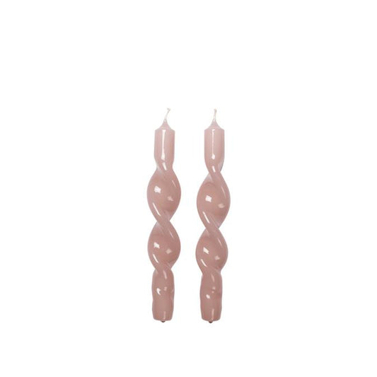 TWIST TAPER Glossy Candle Mauve Pink