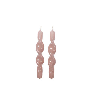 TWIST TAPER Glossy Candle Mauve Pink