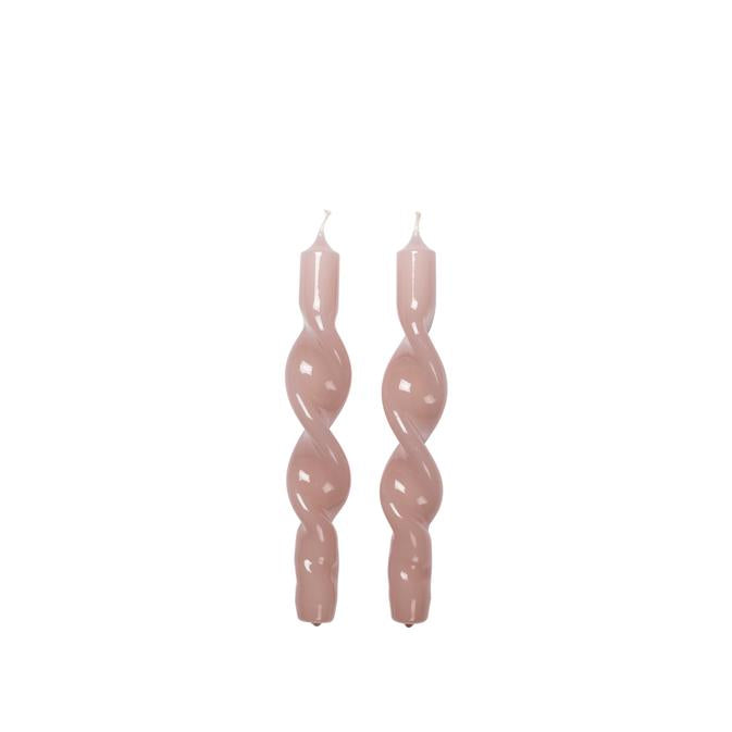 TWIST TAPER Glossy Candle Mauve Pink