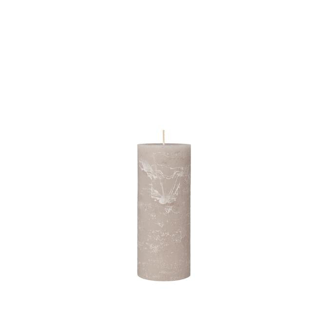 Rustic Pilar Candle Linen XL