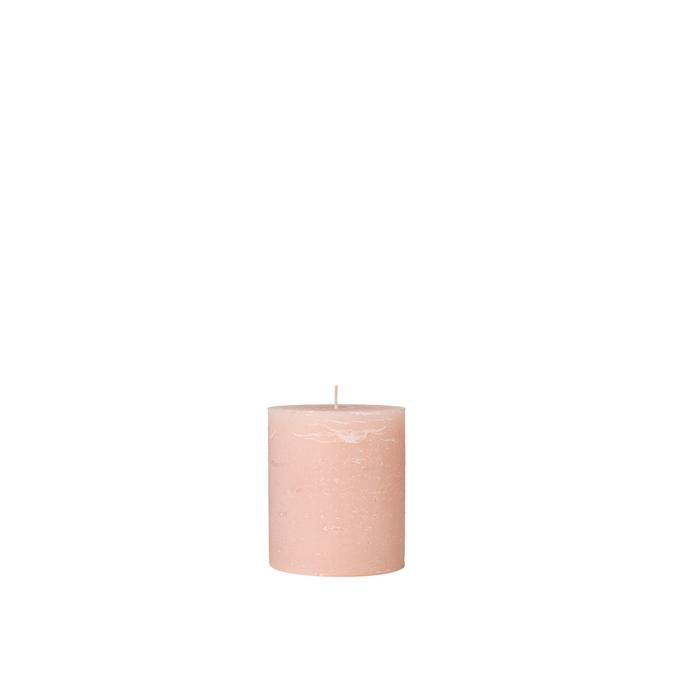 Rustic Pilar Candle Dusty Pink Large