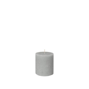 Rustic Pilar Candle Rainy Day Grey Large