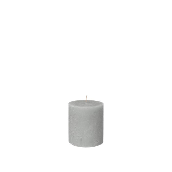 Rustic Pilar Candle Rainy Day Grey Large