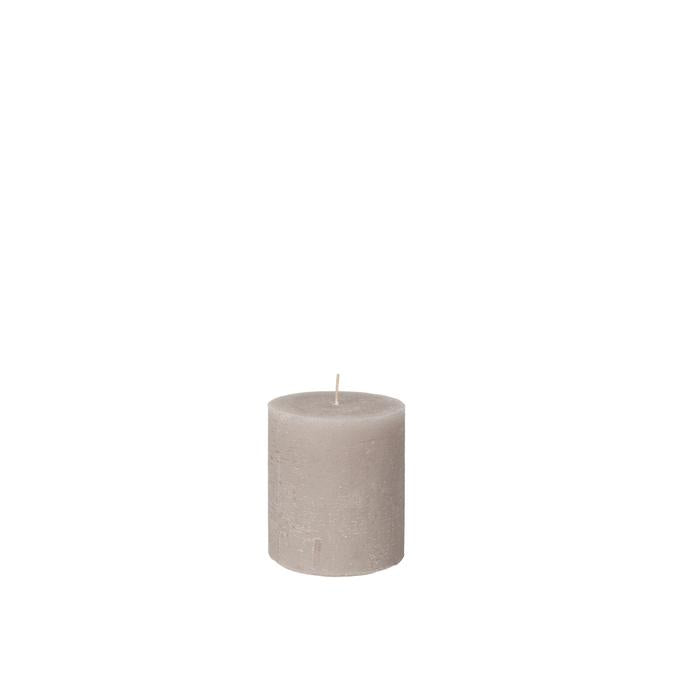Rustic Pilar Candle Linen Large