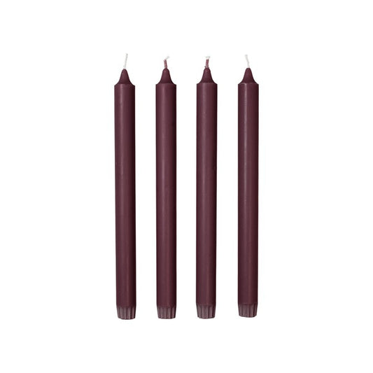 ECO Taper Candle Wine Berry Set of 4