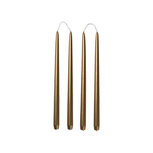 SMOOTH TAPER Glossy Candle Gold