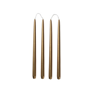 SMOOTH TAPER Glossy Candle Gold