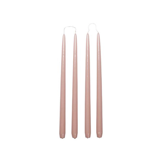 SMOOTH TAPER Glossy Candle Mauve Pink