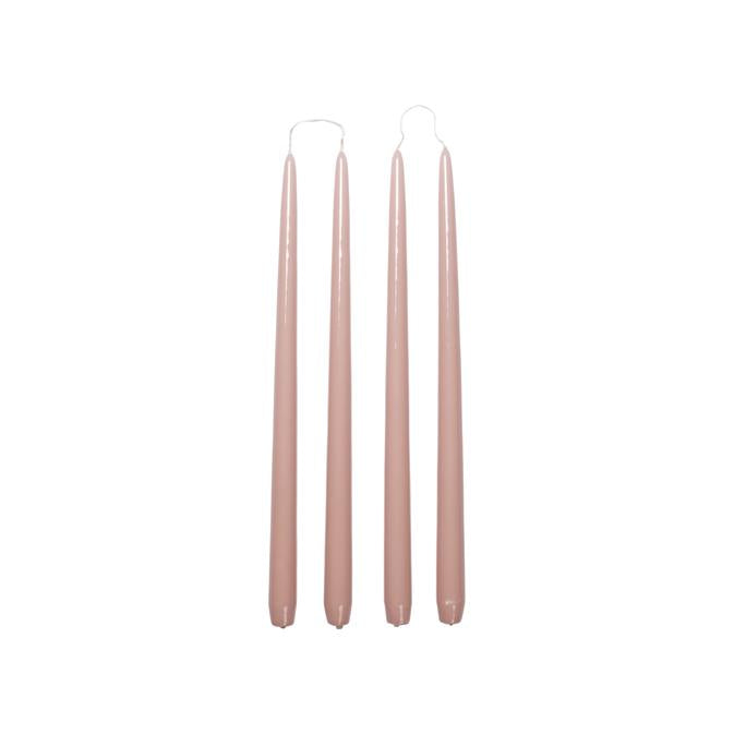 SMOOTH TAPER Glossy Candle Mauve Pink