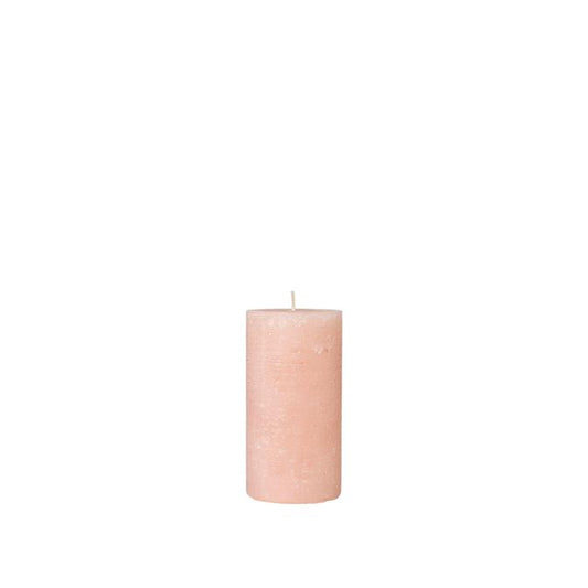Rustic Pilar Candle Dusty Pink Medium