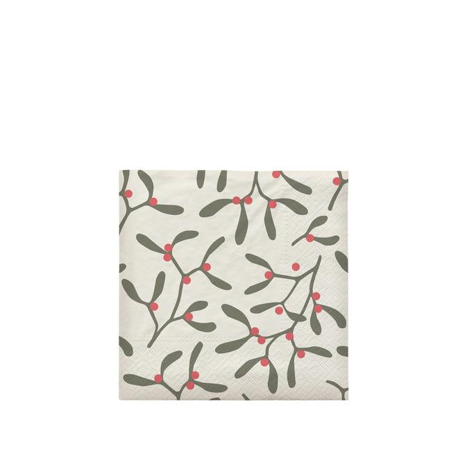 MISTLETOE Paper Napkins