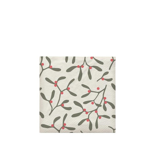 MISTLETOE Paper Napkins