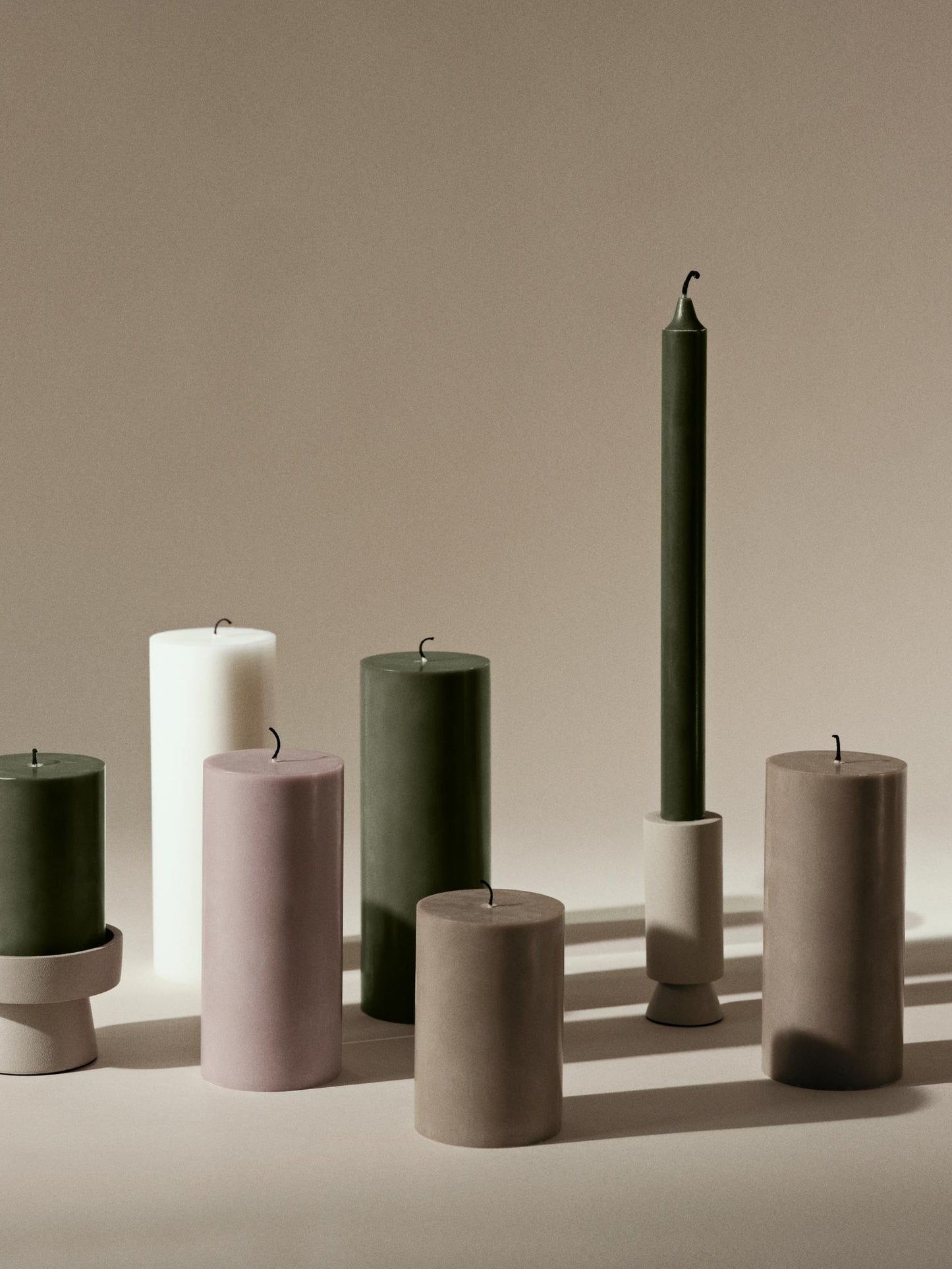 ECO Taper Candle Grape Leaf Set of 4