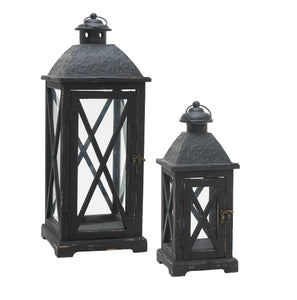 ANTIQUE Lantern Black L